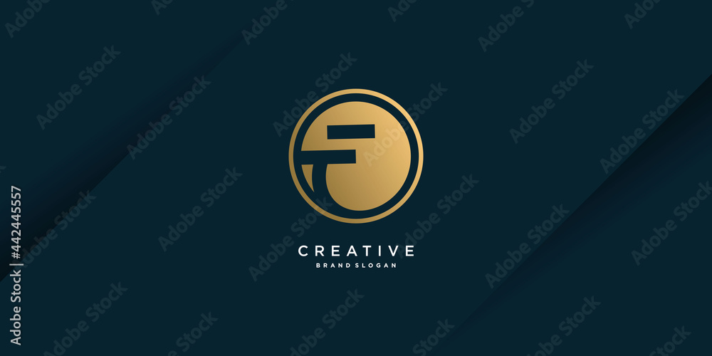 Letter F logo template with unique style Premium Vector part 5