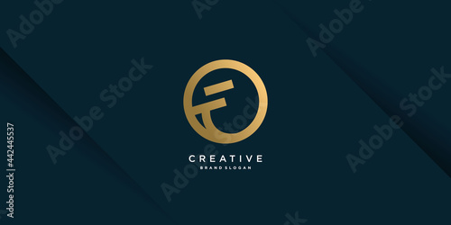 Letter F logo template with unique style Premium Vector part 3
