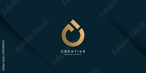 Letter F logo template with unique style Premium Vector part 4
