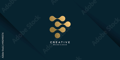 Letter F logo template with unique style Premium Vector part 8