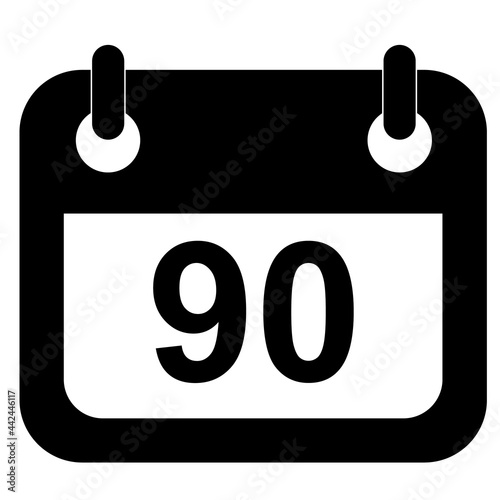 three months icon on white background. 90 days sign. flat style.
