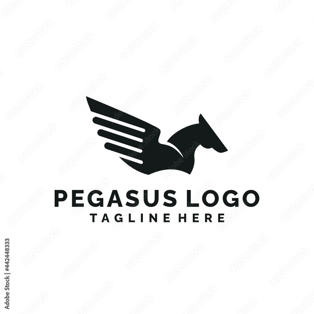 Pegasus logo design vector company brand identity