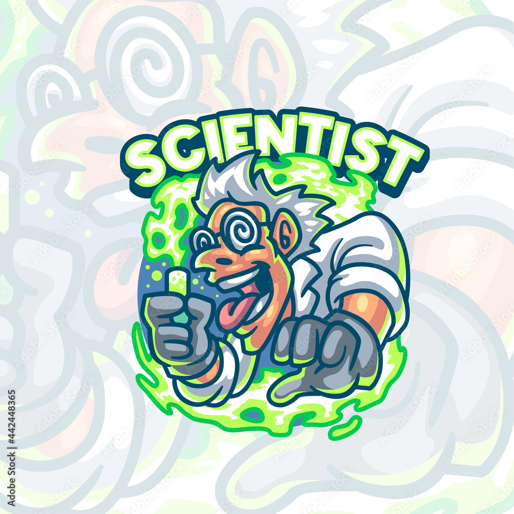 Scientist Mascot Logo Template