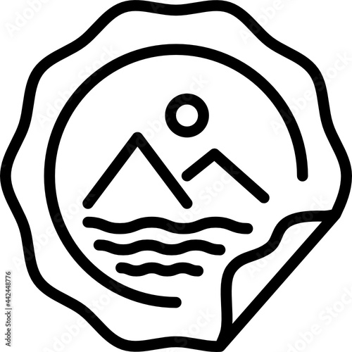 sticker outline icon