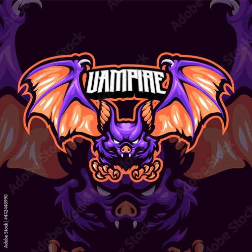 Vampire Bats Mascot logo Template