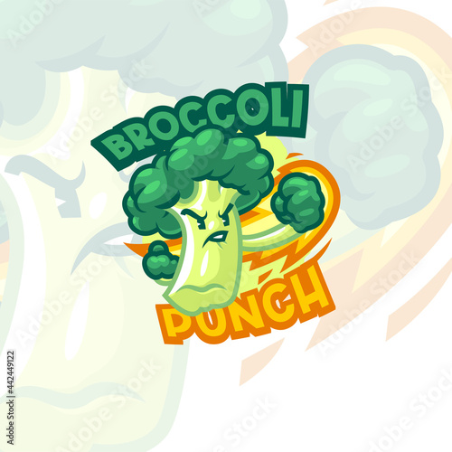 Broccoli Mascot logo Template