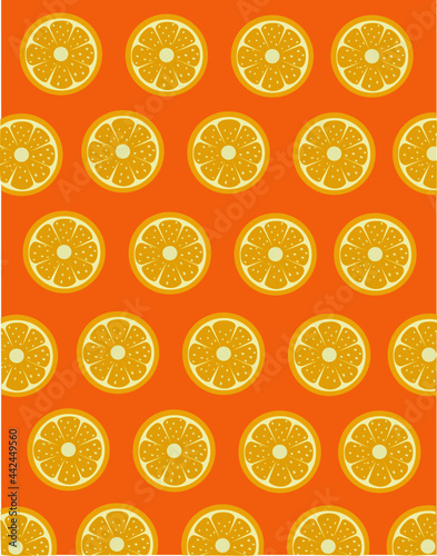 seamless pattern with oranges