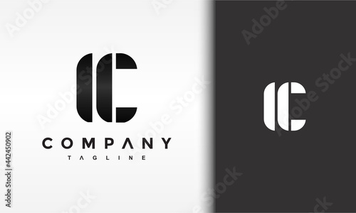 monogram letter IC logo