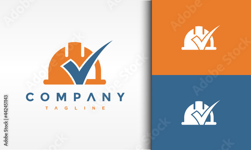 construction helmet check logo