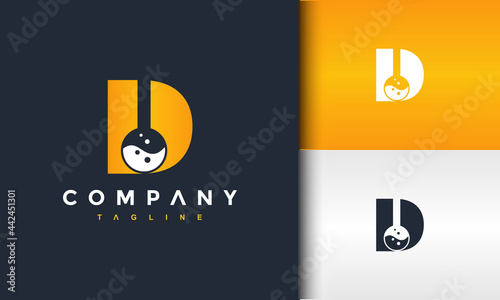 letter D lab logo