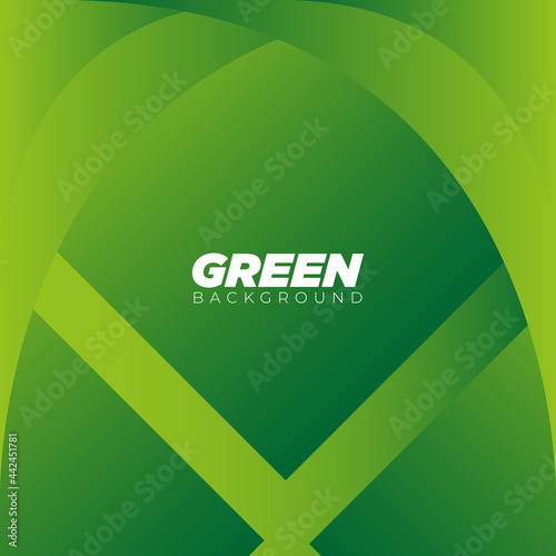 Abstract minimal geometrci green background, dynamic shapes composition, Vector background