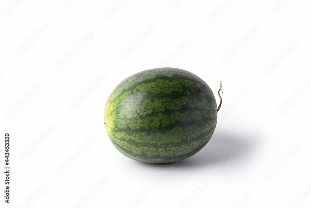 Whole watermelon isolated on white background. Whole watermelon isolated on white background.