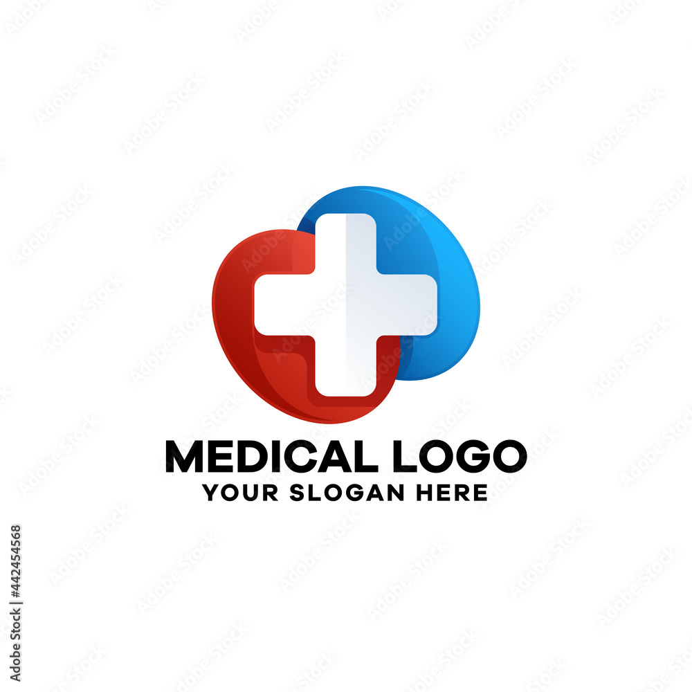 Fototapeta premium Medical Gradient Logo Template