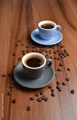 hot America espresso black coffee kopi-o drink in beautiful small cup hot coffee beverage menu