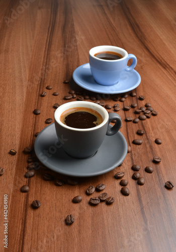 hot America espresso black coffee kopi-o drink in beautiful small cup hot coffee beverage menu