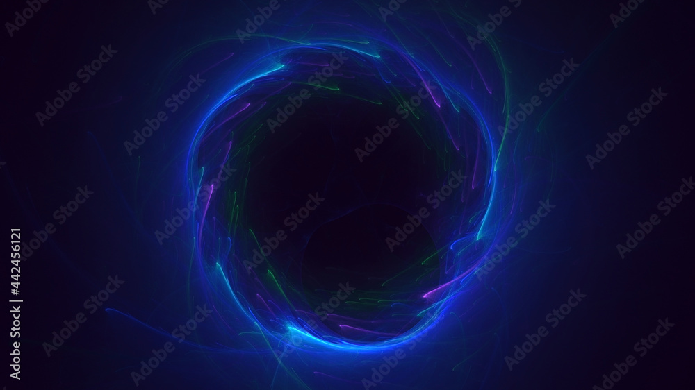 Obraz premium 3D rendering abstract round light background