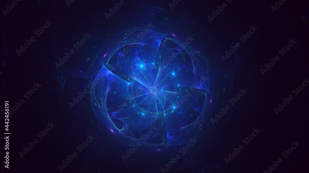 Obraz premium 3D rendering abstract round light background