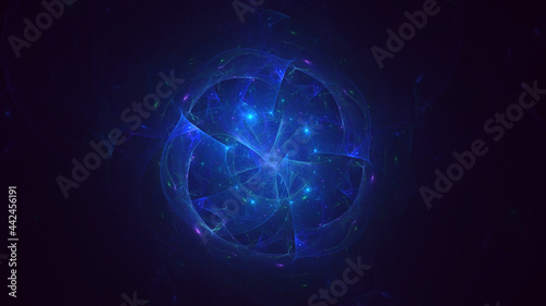 3D rendering abstract round light background