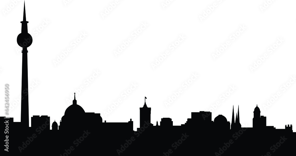 Berlin city silhouette illustration in vector