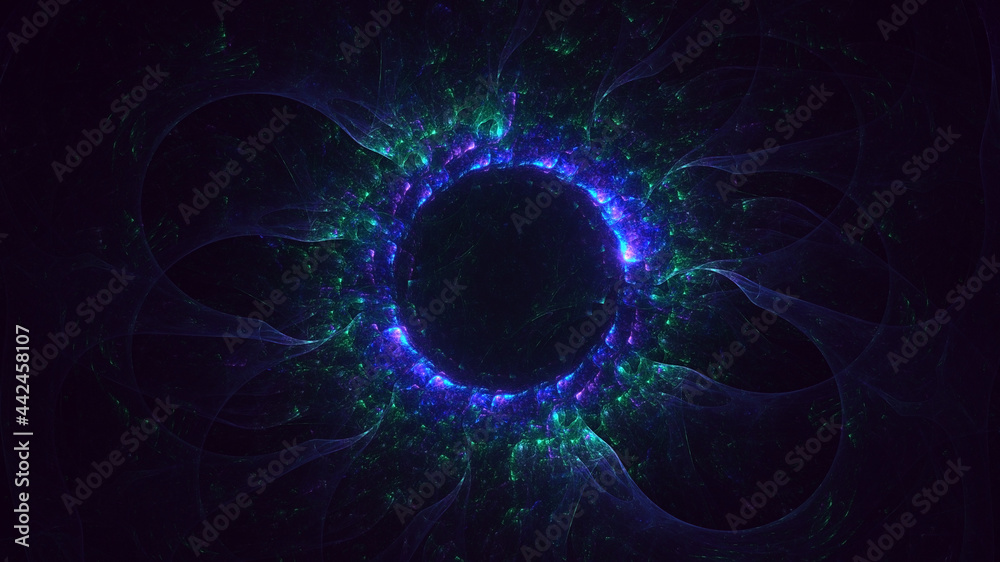 Obraz premium 3D rendering abstract circle light background