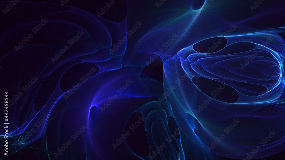 3D rendering abstract blue fractal light background 3D rendering abstract blue fractal light background