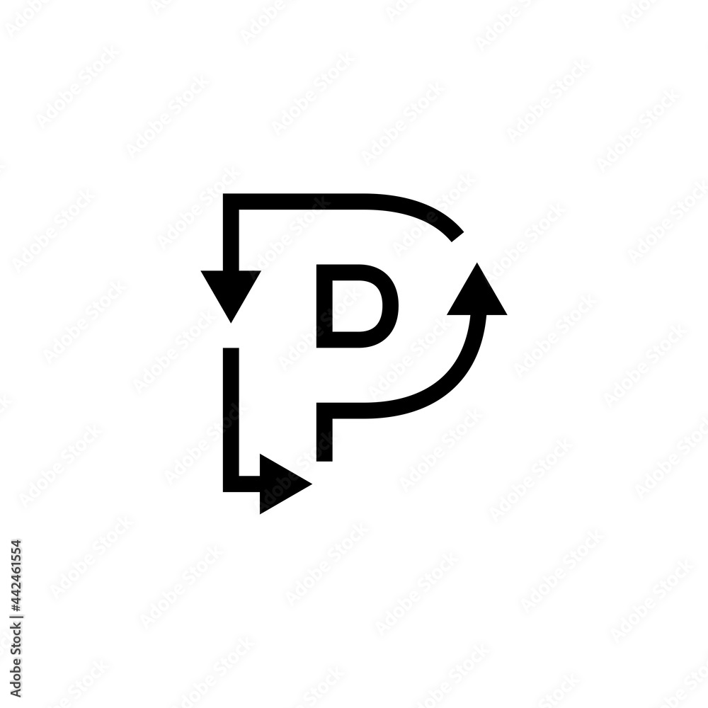 p letter recycle logo vector icon illustration p letter recycle logo vector icon illustration