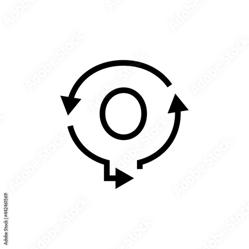 q letter recycle logo vector icon illustration