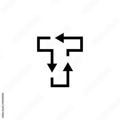 Free Download t letter recycle logo vector icon illustration - GFXLoad