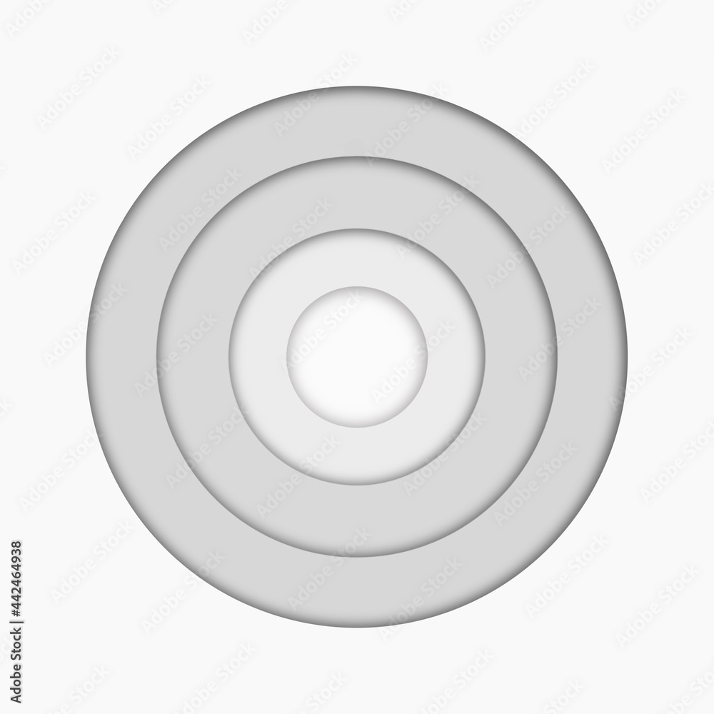 Abstract grey circle gradient paper cut effect for background Abstract grey circle gradient paper cut effect for background