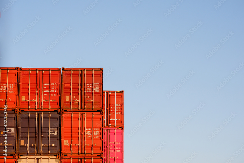 Fototapeta premium container yard Deposit yard, freight work