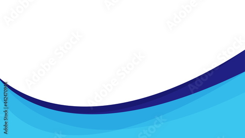 blue abstract banner background design with elegant wavy shape