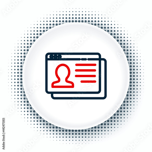 Line Resume icon isolated on white background. CV application. Searching professional staff. Analyzing personnel resume. Colorful outline concept. Vector