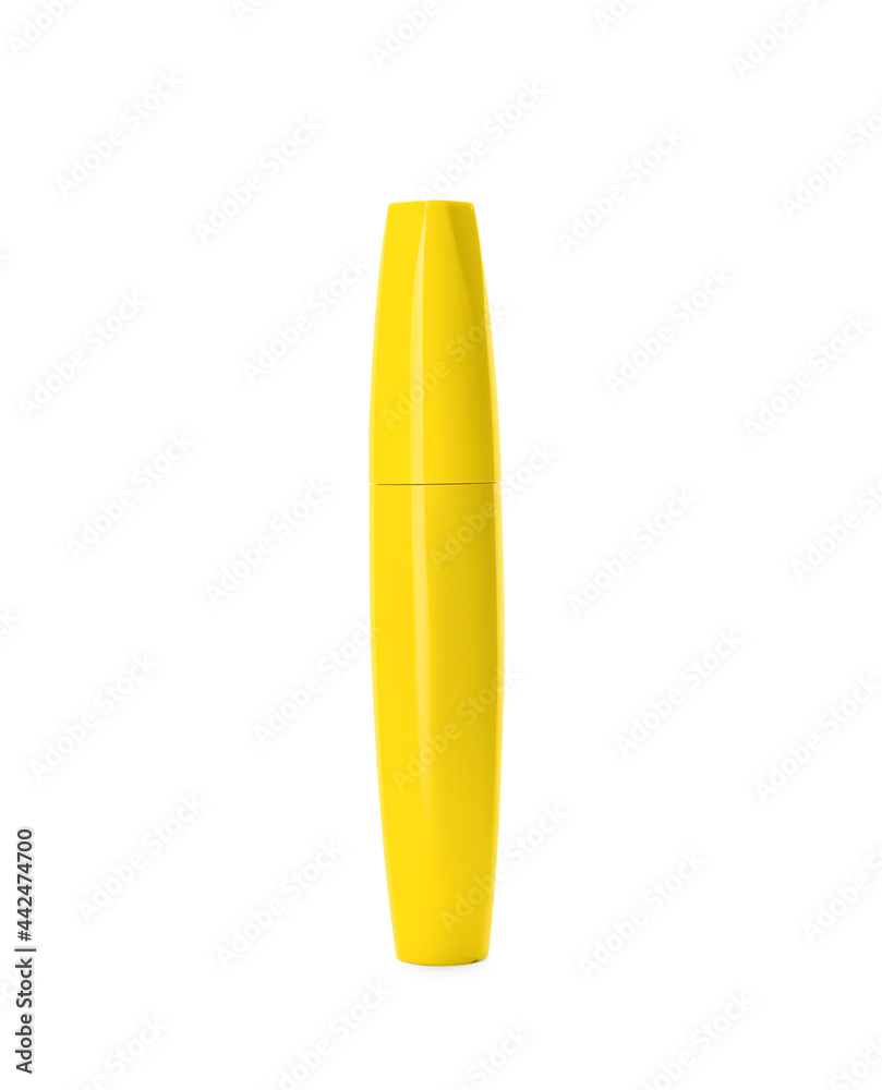 Mascara for eyelashes isolated on white. Makeup product Mascara for eyelashes isolated on white. Makeup product