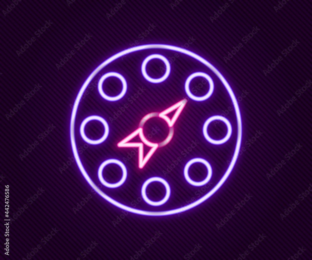 Glowing neon line Twister classic party game icon isolated on black background. Colorful outline concept. Vector Glowing neon line Twister classic party game icon isolated on black background. Colorful outline concept. Vector