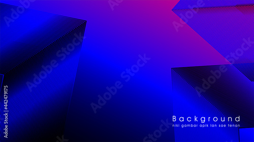 Abstract creative background with angular lines on blue background