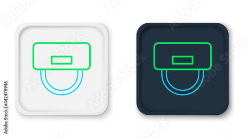 Line Bellboy hat icon isolated on white background. Hotel resort service symbol. Colorful outline concept. Vector