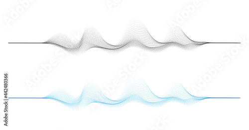 Vector background with color abstract wave dots