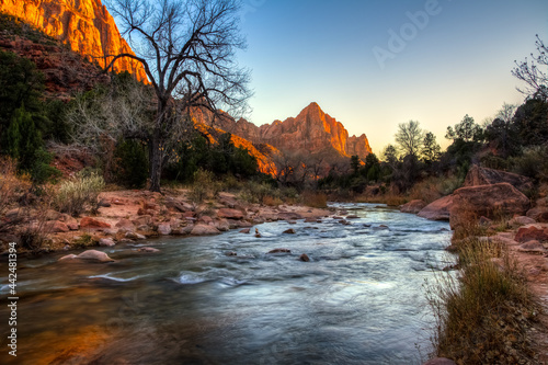 The Watchman at Sunset  Zion National Park  Utah