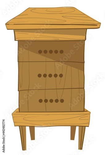 Langstroth hive wooden construction for bee cells