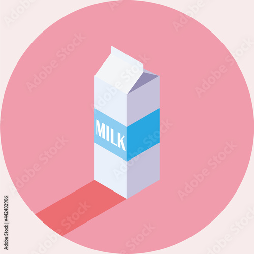牛乳のイラスト 有機食品 Illustration of milk organic food