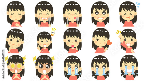 キャラクター女の子表情２
