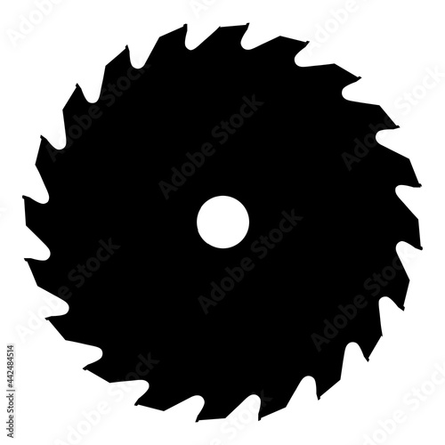 Circular saw blade isolated on white background