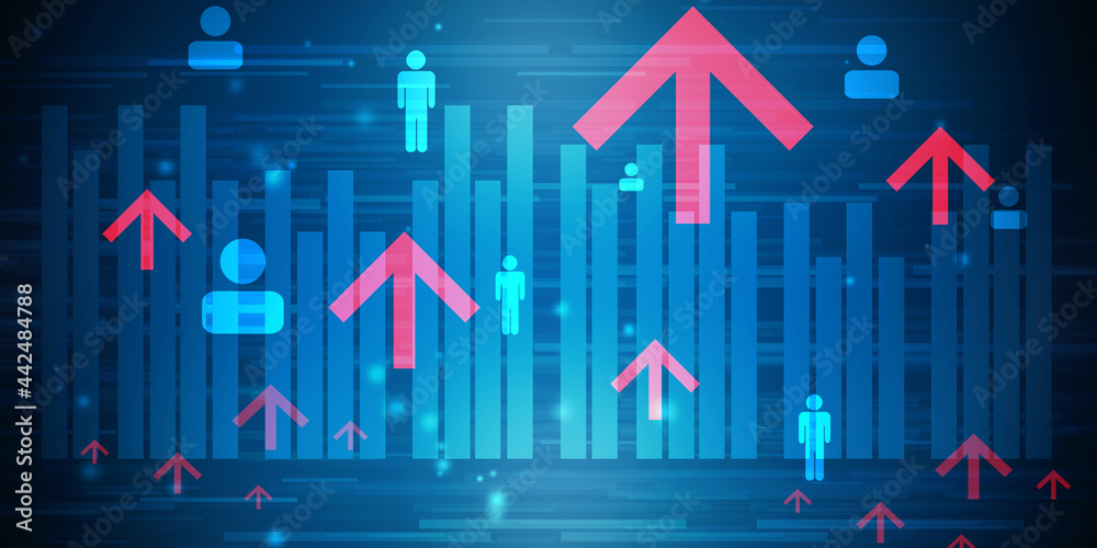 Fototapeta premium 2d rendering Stock market online business concept. business Graph 