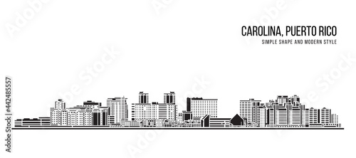 Cityscape Building Abstract Simple shape and modern style art Vector design -  Carolina  Puerto Rico