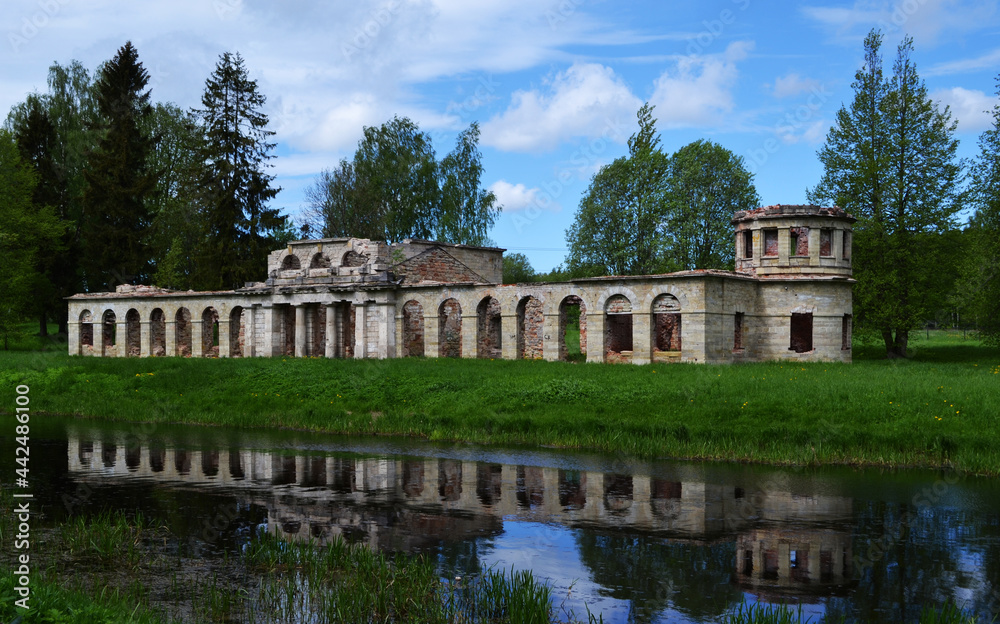 Old tsar ruins in the park