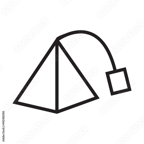 pyramid tea bag icon