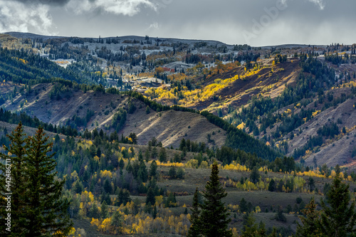 Autumn Colours and the first snowfall of the season in Wyoming