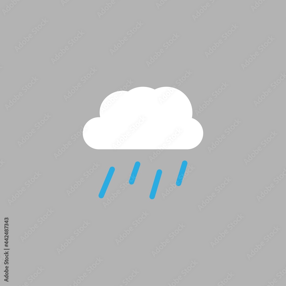 Rain Icon in trendy flat style isolated on grey background Rain Icon in trendy flat style isolated on grey background