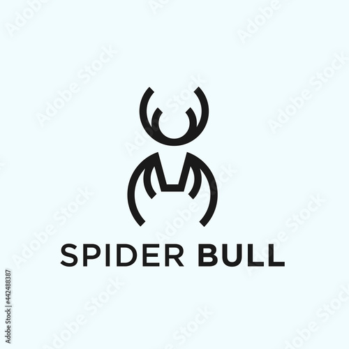 abstract bull logo. spider icon
