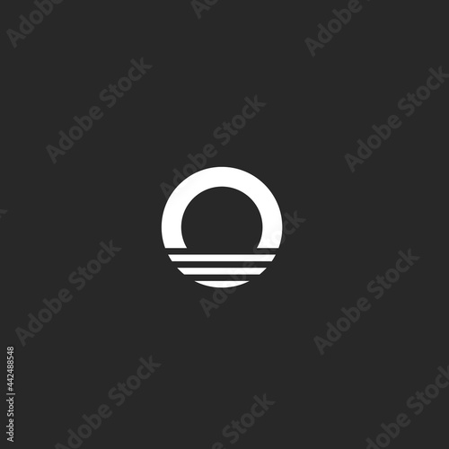 abstract movie logo. moon icon